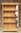RRE108/30S 108 cm langes Bücherregal Massivholz