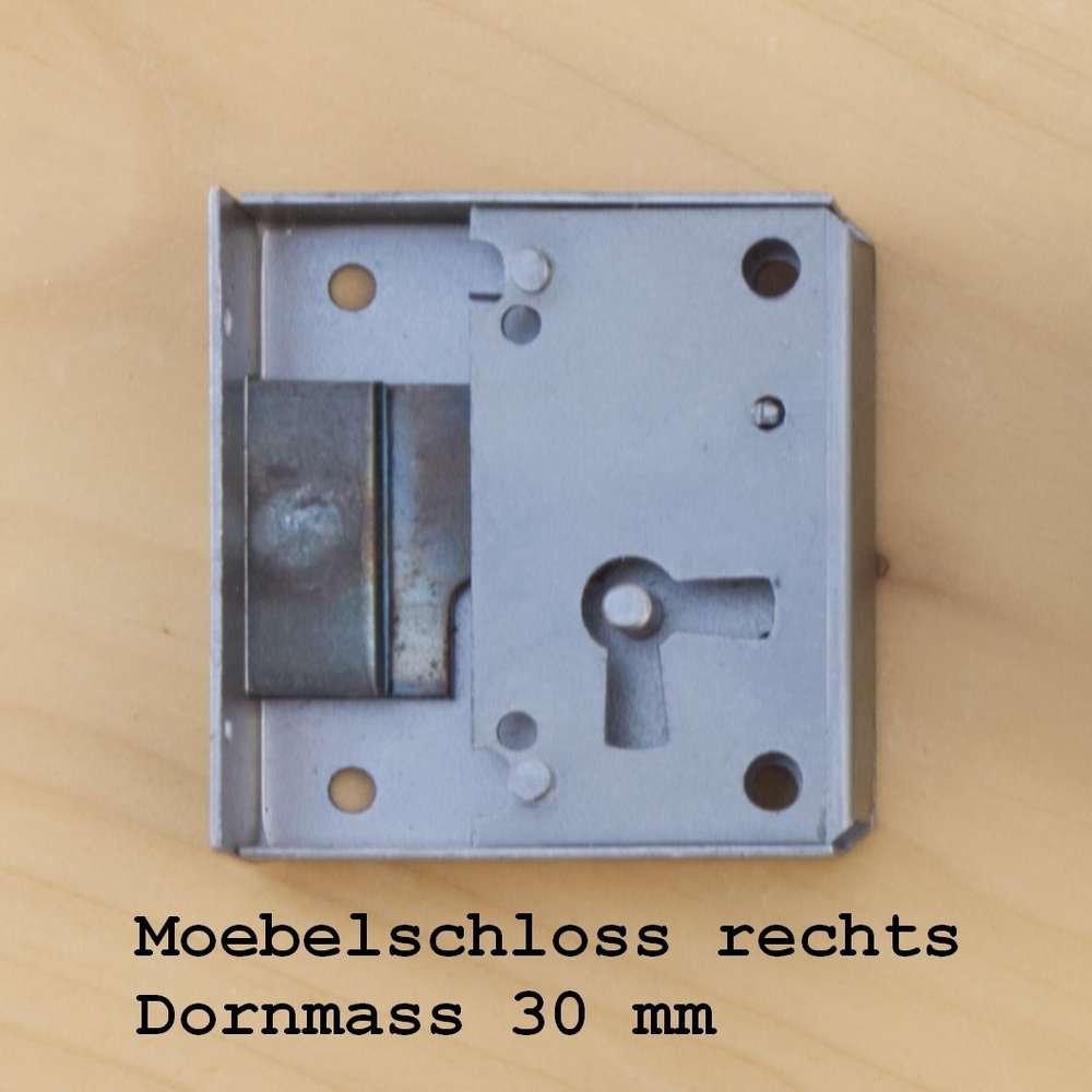 Kastenschloß Eisen Dorn 30 mm Möbelschloss Schlüssel & Schlösser Antiquitäten 